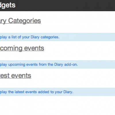 2 diary site widgets