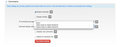 7 define comment display order