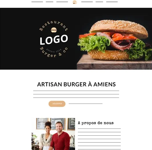 Restaurant website example