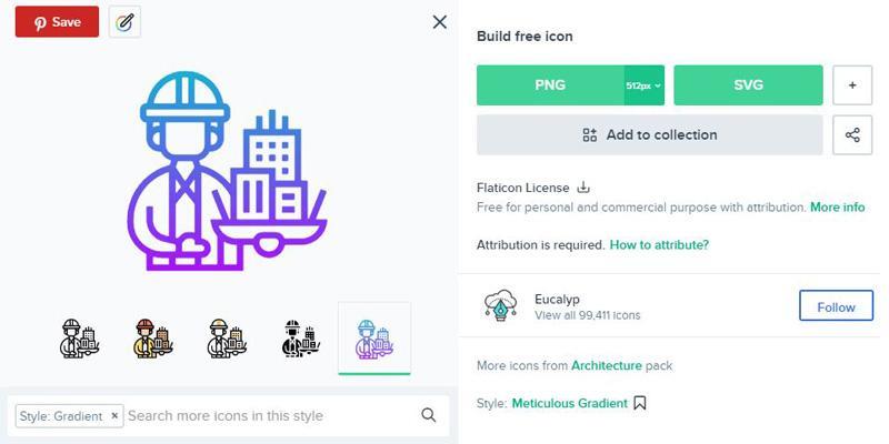 Downloading an icon from Flaticon
