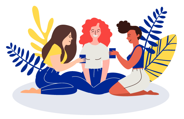 Freepik illustration of friends