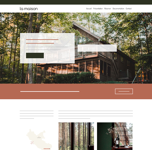 Holiday rental website example