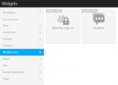 Member sign in widget