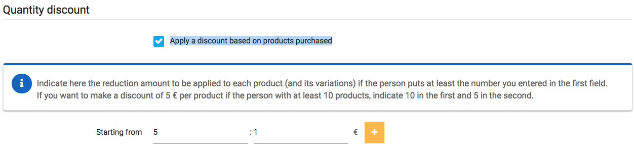 Quantity break-up pricing