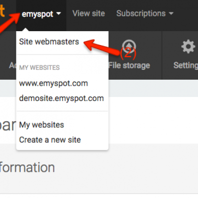 Adding site webmasters