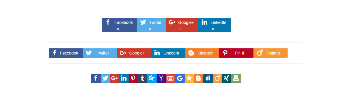 Social share buttons